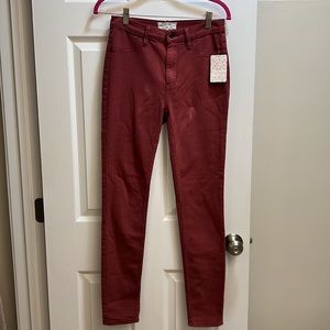 NWT FP “red Mocha” skinny jeans